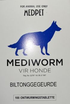 Picture of Mediworm tablets 100's (dogs)
