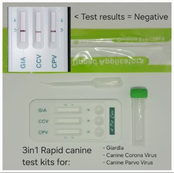 Picture of 3 in1 Rapid test kit for canines (Cpv+Ccv+Gia)