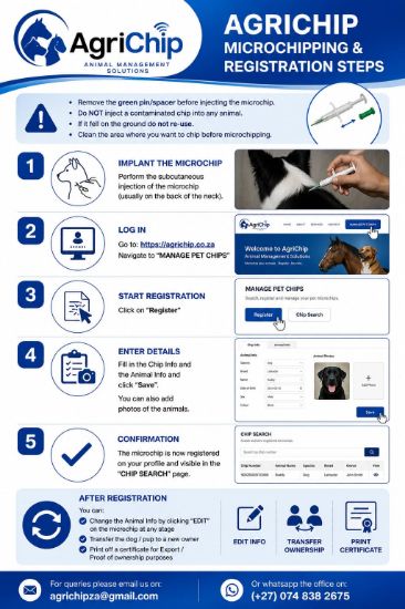 Picture of HOW TO REGISTER YOUR PET's MICROCHIP in South Africa for free 
