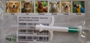 Picture of Microchip rfid fdx-b Pet Mini 1.4mm x 8mm Including a Pet Record Card.