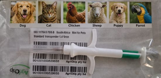 Picture of Microchip rfid fdx-b Pet Mini 1.4mm x 8mm Including a Pet Record Card.