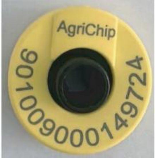 Picture of Button rfid eartag 30mm fdx-b reusable ISO11784/5 Icar certified